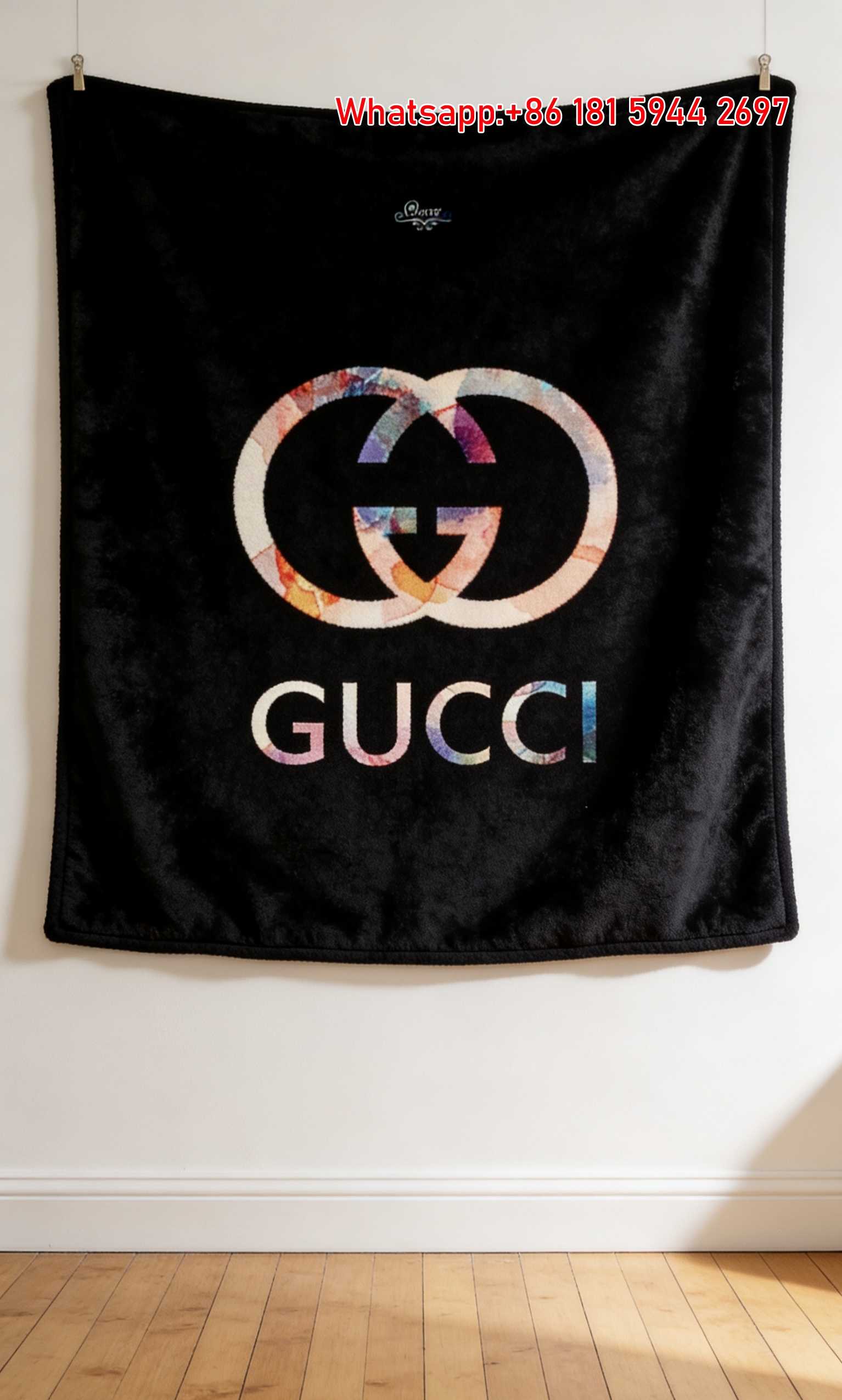 Colorful Gucci Logo Throw Blankets IMG_2929